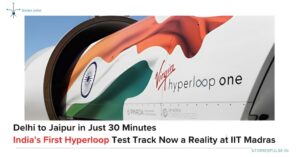 Hyperloop train in india